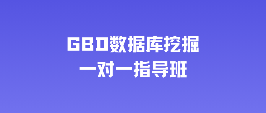 GBD数据库1对1答疑指导学习班